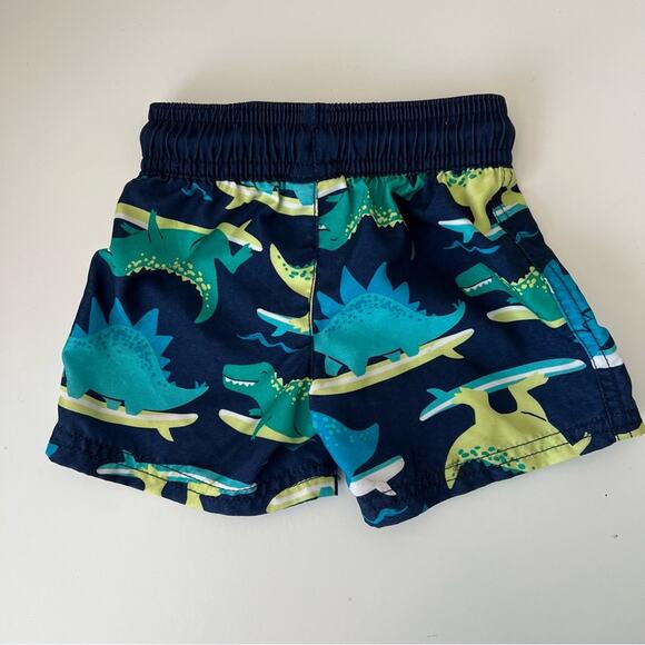 Just One You Carter’s Dinosaur Print Navy Blue swim trunks shorts - Picture 3 of 5